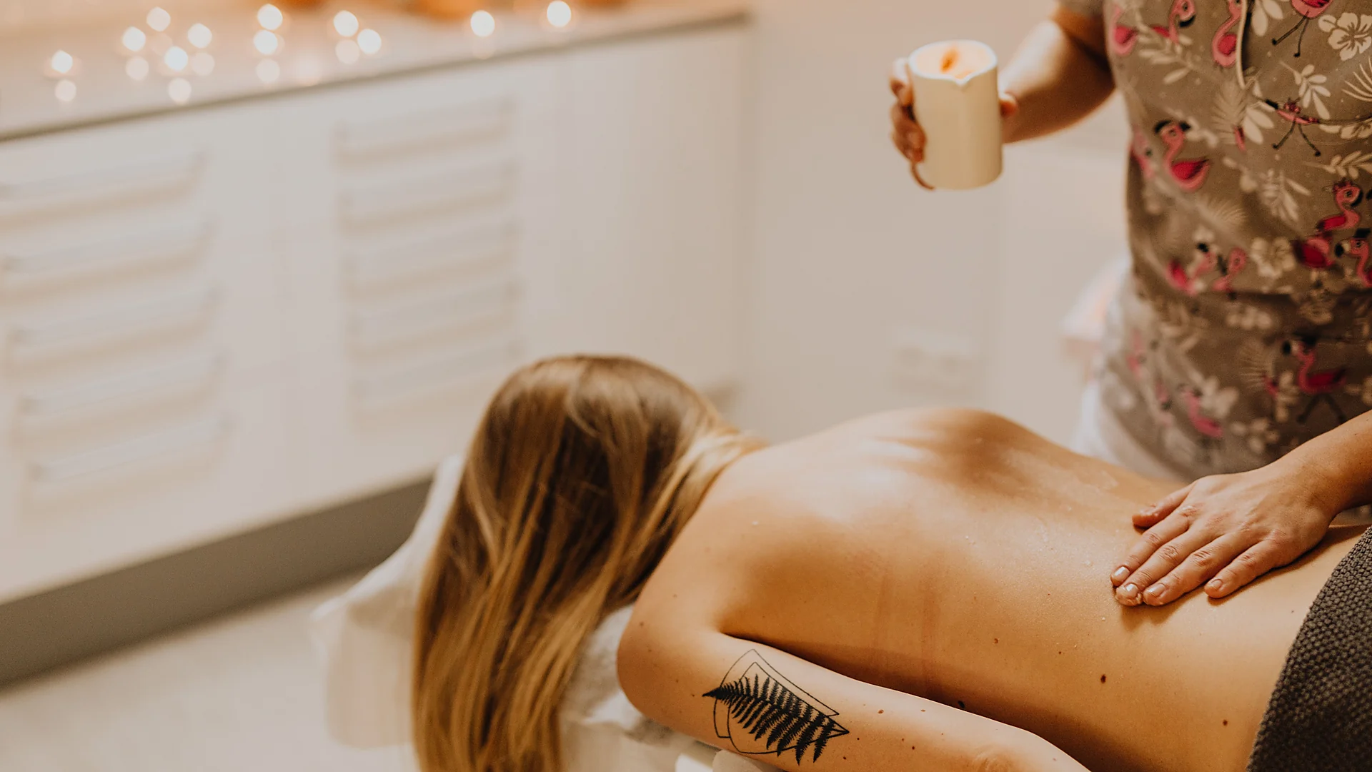 Professional massage using natural oil